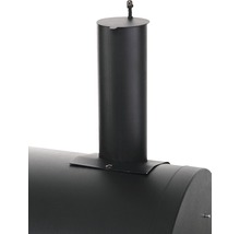 Smoker Tepro Biloxi schwarz mit 58x40 cm Grillfläche, Deckelthermometer, Warmhalterost, Grillrost und Ablage