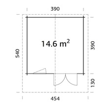 Gartenhaus Britta 14,6 m² 390 x 390 cm natur-thumb-2 Gartenhaus Britta 14,6 m² 390 x 390 cm natur-thumb-2