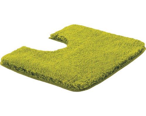 Grüne WC-Vorlegematte mit Aussparung