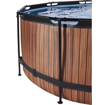 Aufstellpool Framepool-Set EXIT WoodPool rund Ø 360x122 cm inkl. Sandfilteranlage, Abdeckung, Wärmepumpe & Leiter Holzoptik-thumb-3 Aufstellpool Framepool-Set EXIT WoodPool rund Ø 360x122 cm inkl. Sandfilteranlage, Abdeckung, Wärmepumpe & Leiter Holzoptik-thumb-3