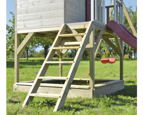 Spielturm mit Leiter, Rutsche und Schaukel für den Außenbereich