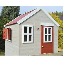 Spielhaus aus Holz mit Fenster und Tür