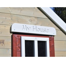 Detailansicht eines Spielhauses mit dem Schriftzug ''My House''