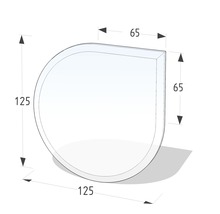 Funkenschutzplatte Lienbacher Glas 125x125 cm