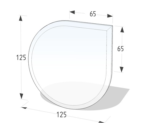 Funkenschutzplatte Lienbacher Glas 125x125 cm