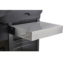 Grill mit Seitentisch aus Edelstahl