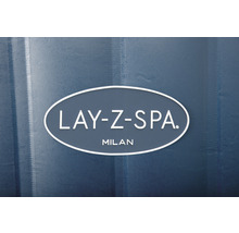 Aufblasbarer Whirlpool Bestway® LAY-Z-SPA® WLAN Milan AirJet Plus™ mit 140 Luftdüsen, integriertem Heizsystem, Multifunktionspumpe und App Steuerung blau