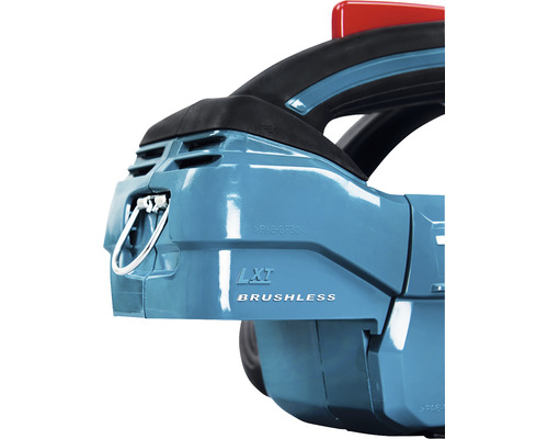 Detailansicht einer Heckenschere mit LXT Brushless Aufdruck