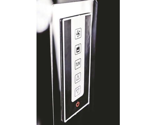 Bedienfeld mit verschiedenen Funktionssymbolen und Ein- beziehungsweise Ausschalter