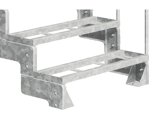 Treppenbausatz aus Metall mit zwei Stufen