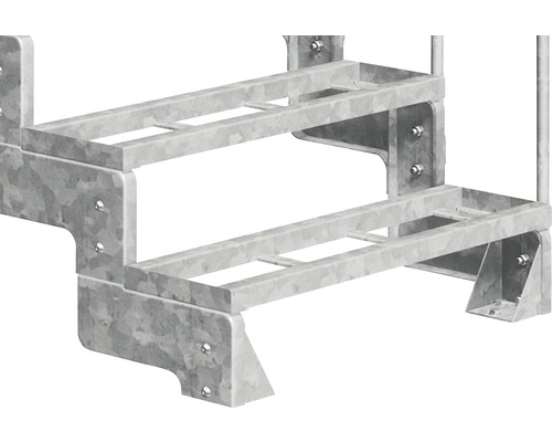 Metalltreppe mit zwei Stufen