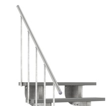 Außentreppe Pertura Petros mit Geländer 10 Stufen Trimax 120 cm grau-thumb-4