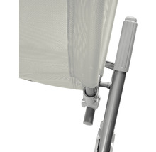 Sonnenliege GARDEN PLACE Bella 146 x 58 x 92 cm silbergrau, mit Liegefläche aus robustem Textilgewebe, Metallgestell, Rückenlehne verstellbar, Klappfunktion für platzsparende Lagerung