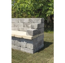 Gartenbank Flairstone 3-Sitzer Beton 60x78x216 cm grau-thumb-4