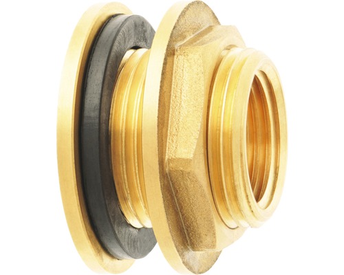 Messing-Verschraubung mit Dichtung für Sanitärinstallationen