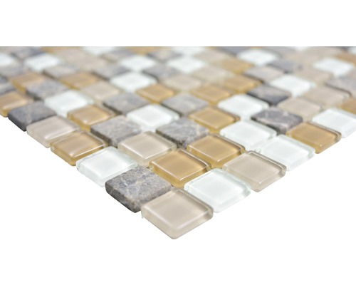 Mosaikfliese aus Glas und Stein