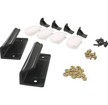 Befestigungsmaterial-Set mit Halterungen, Schrauben und Muttern