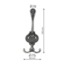 Kleiderhaken mit den Maßen 150 x 60 Millimeter