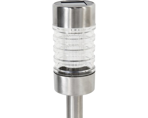 Solarleuchte aus Edelstahl und Glas für den Außenbereich