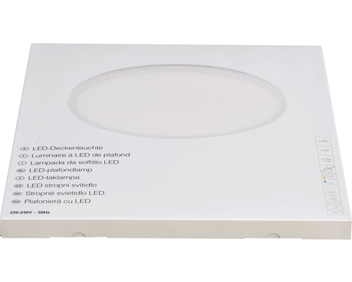 Verpackung einer LED Deckenleuchte