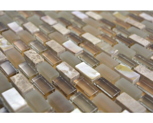 Mosaikfliesen aus Glas, Naturstein und Perlmutt