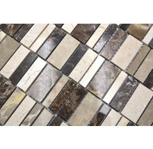Mosaikfliesen aus Naturstein im Querformat