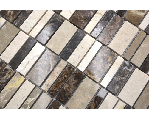 Mosaikfliesen aus Naturstein im Querformat