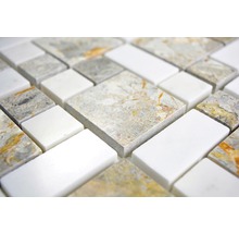 Mosaikfliesen aus Naturstein in quadratischen und rechteckigen Formen