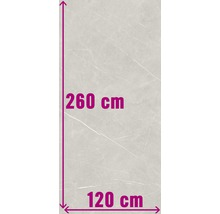 Bodenfliese, 120 cm breit, 260 cm lang