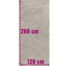 Fliese mit Marmoroptik, Größe 120 x 260 cm