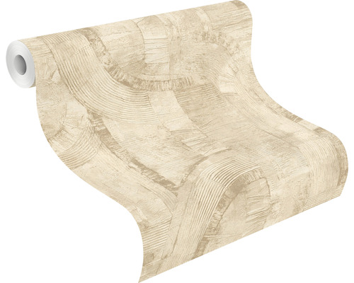 Tapetenrolle mit Muster aus Kreisen und rechteckigen Formen