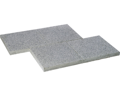 Mehrere graue Gehwegplatten aus Stein