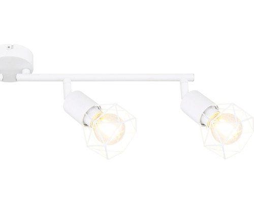 Deckenleuchte mit zwei Strahlern mit Käfigschirm