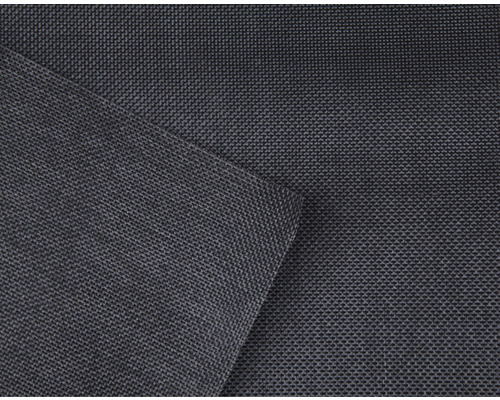 Nahaufnahme eines grauen Polsterstoffs mit Textur