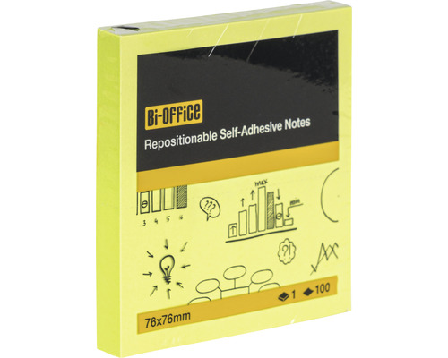 Bi-Office Haftnotizen, 76x76 Millimeter