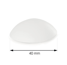 Weißer Möbelknopf, Durchmesser 40 Millimeter