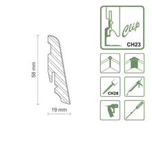 Sockelleiste furniert SU60L Buche 19x58x2400 mm-thumb-1