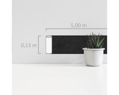Dekorative Bordüre mit floralem Muster, Länge 5 Meter, Breite 0,13 Meter