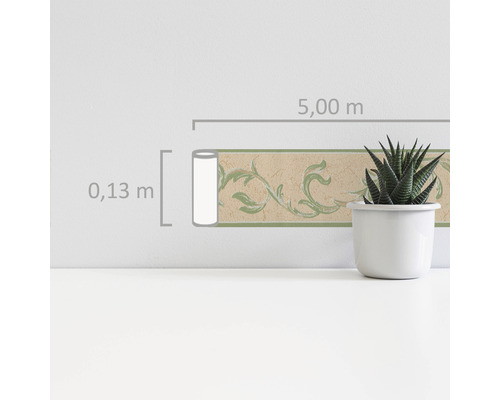 Tapetenbordüre mit Pflanzenmuster, 5 Meter lang und 0,13 Meter breit