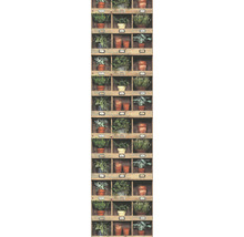 Tapete mit Regal und Pflanzenmotiven