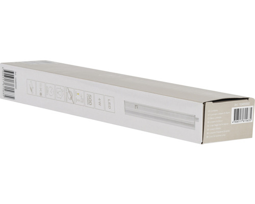 Verpackung einer LED-Unterbauleuchte mit 4 Watt und 500 Lumen