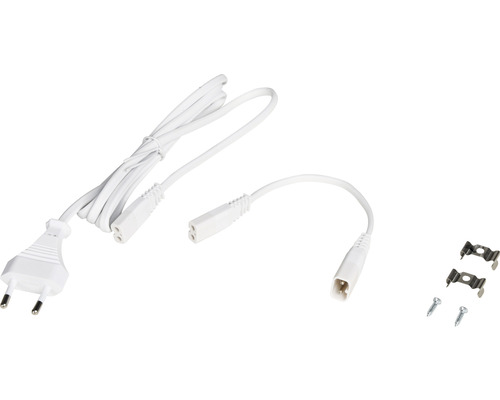 Anschlussset mit Stecker, Verbindungskabel und Befestigungsmaterial