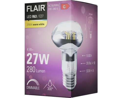 FLAIR LED R63 E27 Leuchtmittel in Verpackung