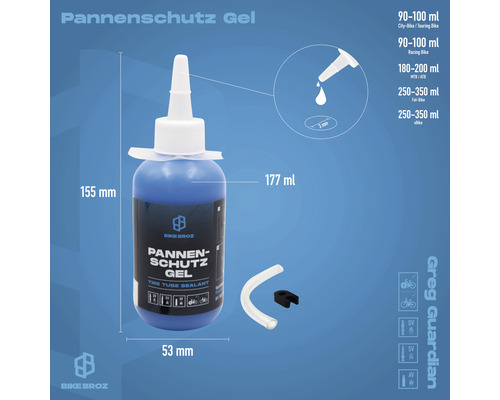 Pannenschutzgel für Fahrradreifen, 177 ml