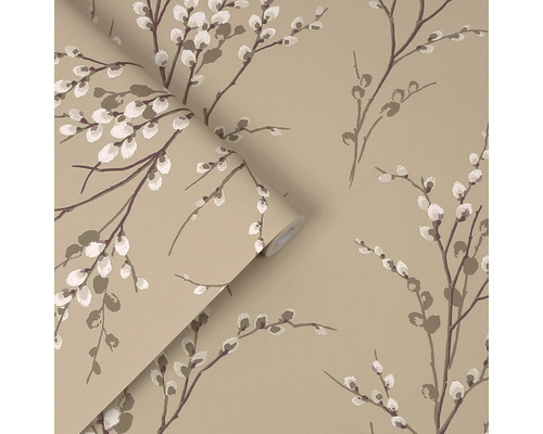 Tapete mit Weidenkätzchenmuster