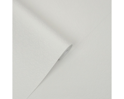 Rolle weiße Vinyltapete mit Blumenmuster