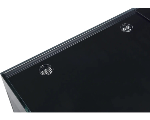 Detailansicht einer Aquariumabdeckung mit Belüftungsöffnungen.