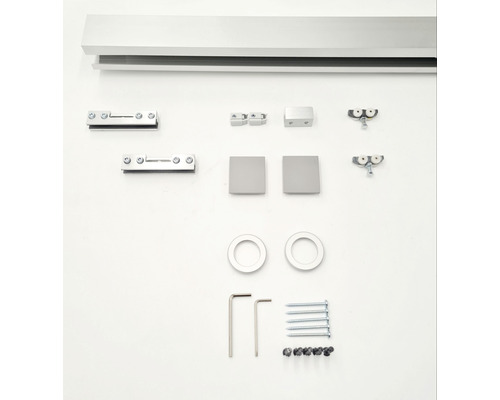 Schiebetürbeschlag-Set mit Schiene und Montagezubehör