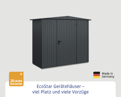 EcoStar Gerätehaus aus Metall mit Doppeltür