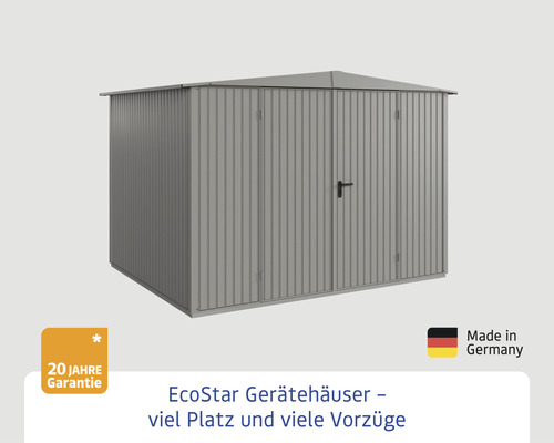 Metall Gerätehaus mit Doppeltür
